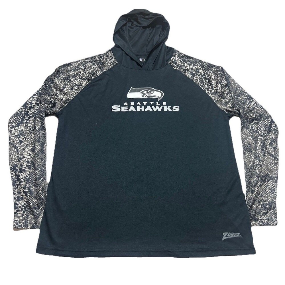 Seattle Seahawks NFL Men's Camo Team Logo Size XL Lightweight Hoodie